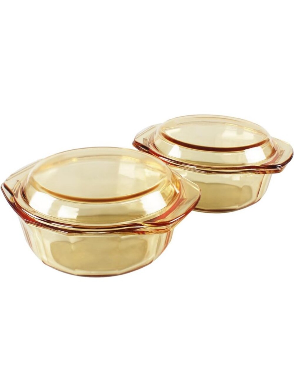 Custom Title: Versatile Round Glass Casserole Dish with Lid & Handles - Oven
